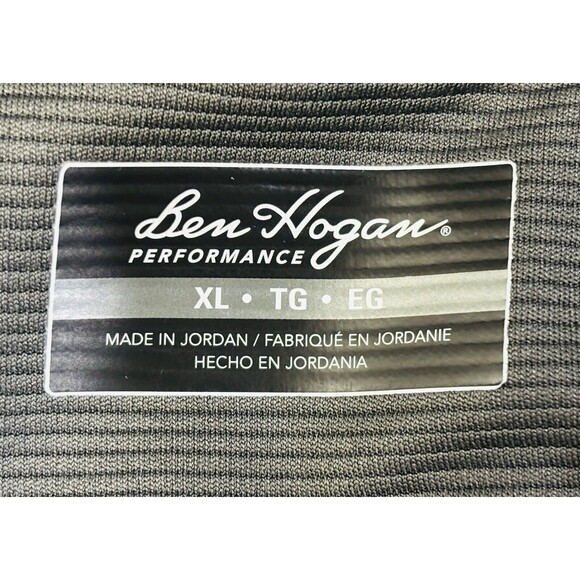 Ben Hogan Mens Performance Golf Polo Shirt SIZE XL‎ Gray Solid Short Sleeve Grey - Picture 4 of 10